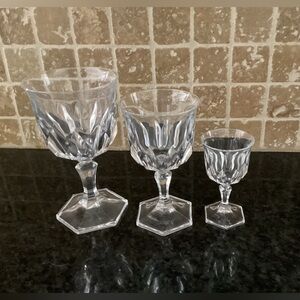 Clear Crystal-Style glassware-3 sizes